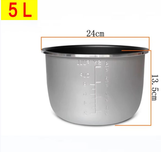 Rivestimento per fornello ad alta pressione universale addensato doppio spray cuociriso ciotola interna 2L/3L/4L/5L/6L litro rivestimento antiaderente per pentole: Borgogna