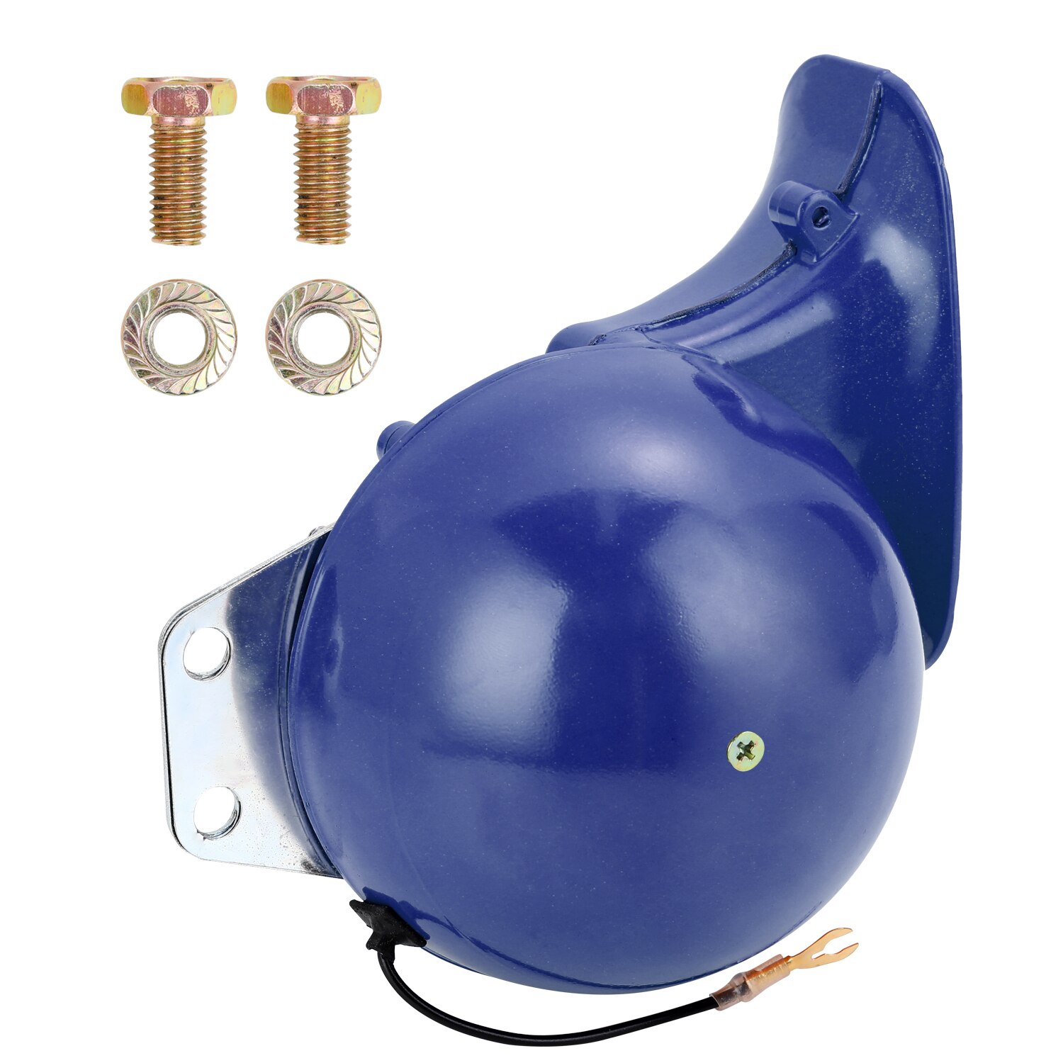 Bocina eléctrica tipo Caracol para coche, claxon de aire Universal de 300DB, 12V, negro, azul, verde y naranja: Blue