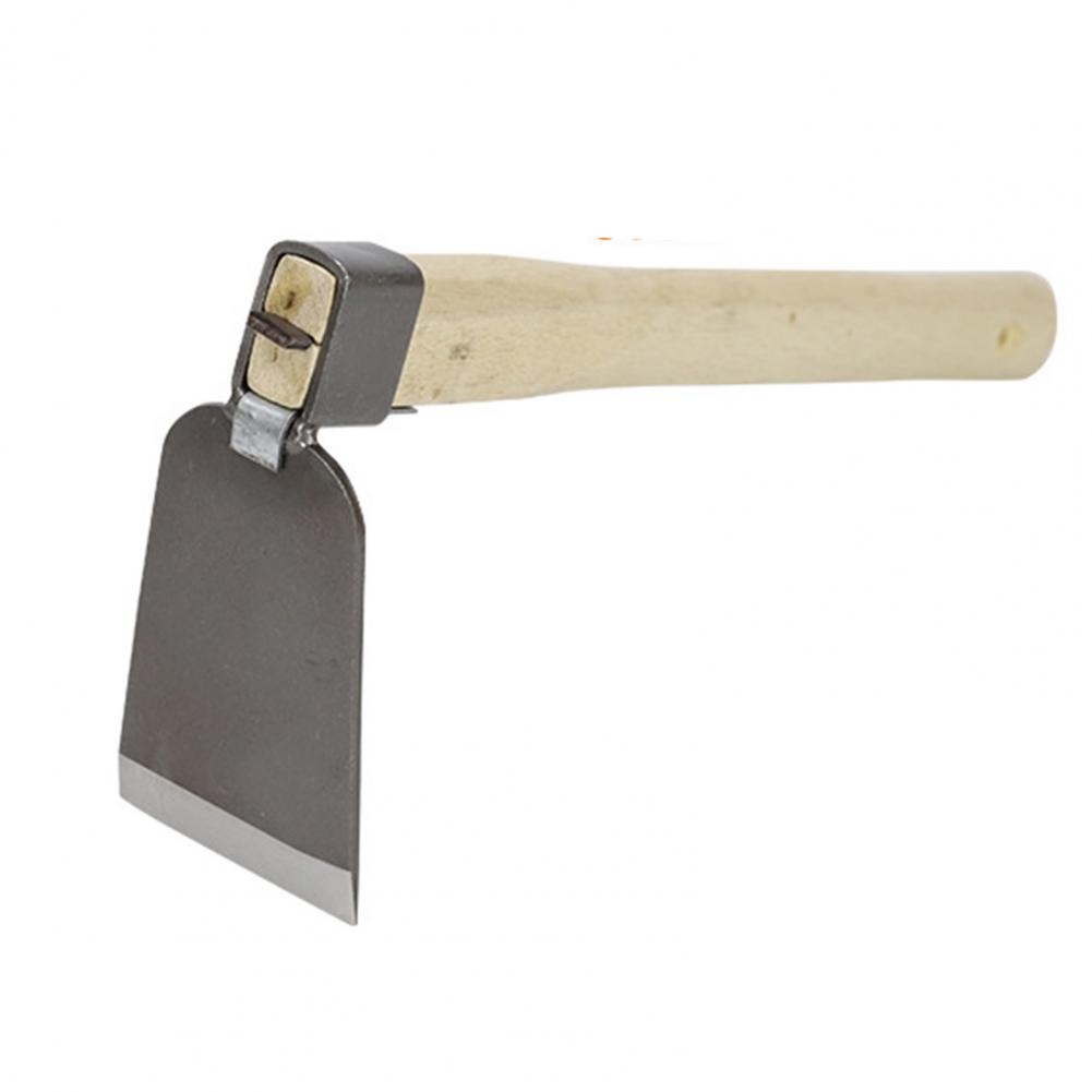 Gartenhacke, leichte Holzgriff-Stahl-Garten-Hand-Unkrauthacke, robuste Mehrzweck-Unkrautsichel für die Gartenarbeit: green