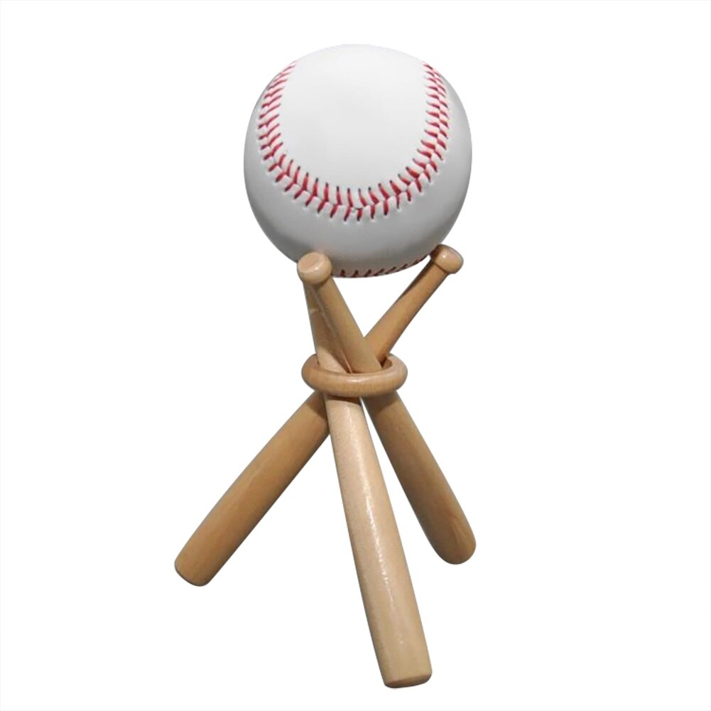 Mini Baseball Bat Bracket Baseball Holder Souvenir Ball Wood Holder Support Wood Holder Baseball Golf Tennis Ball Display Stand