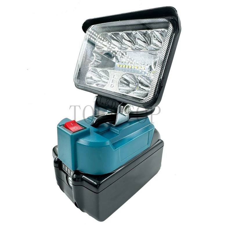 For makita 18v bl1430 bl1830 li- ion batteri led arbeidslys 3/5/8 tommers lommelykt nødlampe campinglampe arbeidsplasslys
