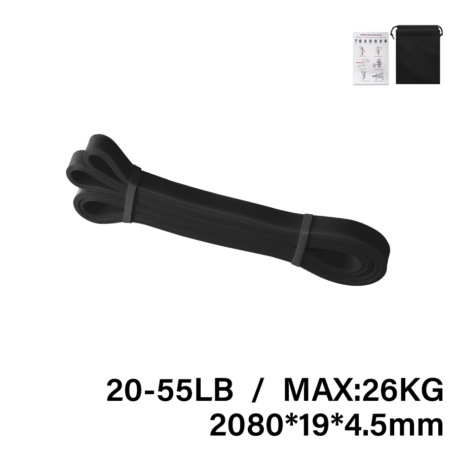 fascia elastica per esercizi con fascia di resistenza in reticolo per pilates da allenamento per la forza sportiva, fascia di assistenza per trazioni, attrezzatura per il fitness resistente: nero