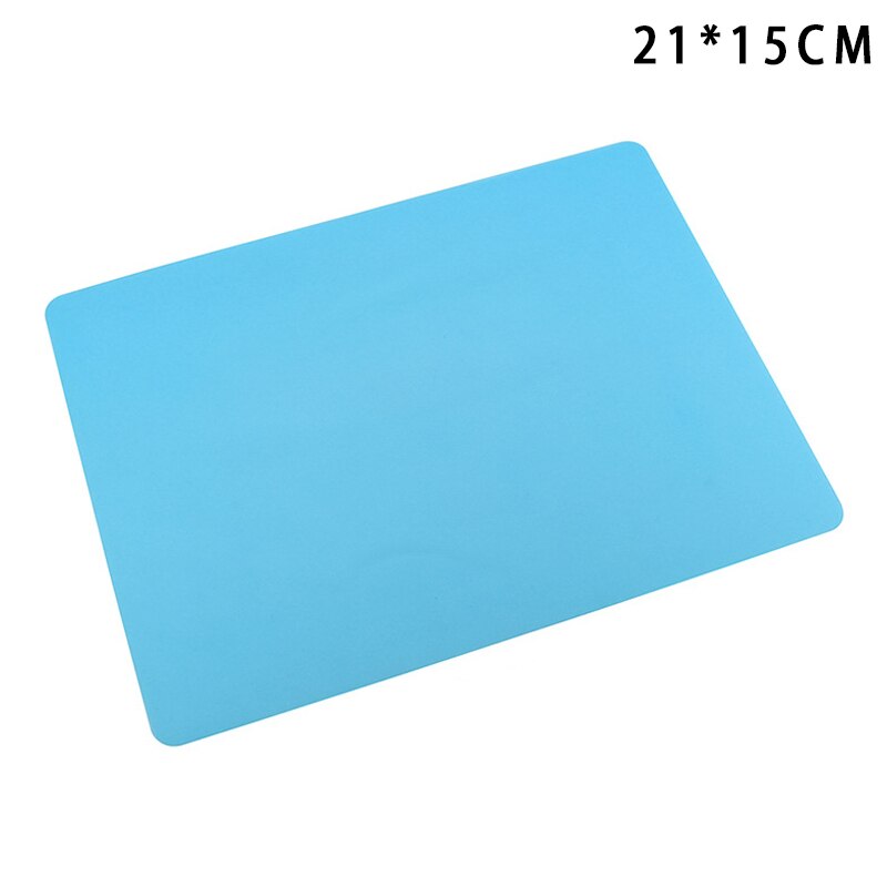 Write Pads Soft silicone Writing Pad Non-Slip Solid Color Writing Mat School Supplies KQS8: sky blue