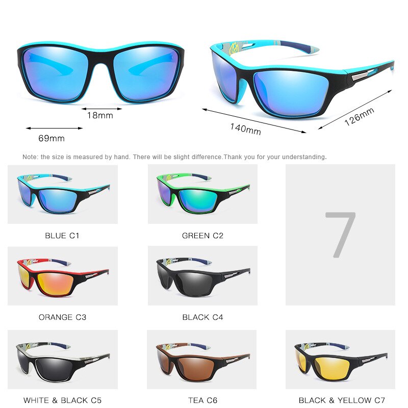 Queshark-gafas de sol cuadradas polarizadas para hombre y mujer, lentes de protección UV coloridas para pesca, senderismo, conducir, ciclismo, cuadradas