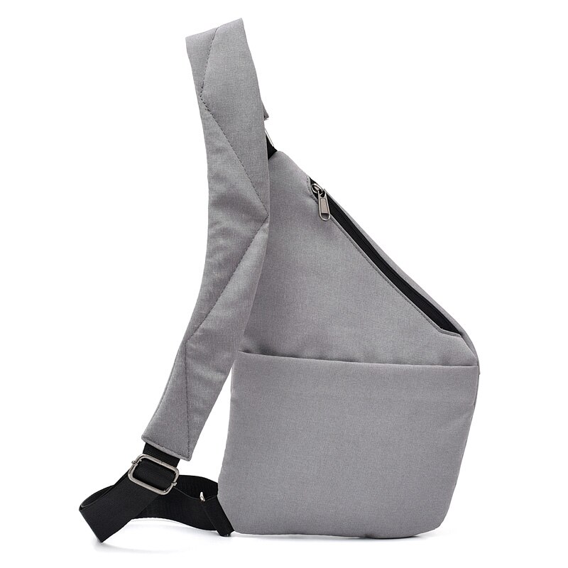 mannen sling zakken trapezium borst zak grijs zwart licht gewicht borst packs mannen schouder crossbody tassen polyester