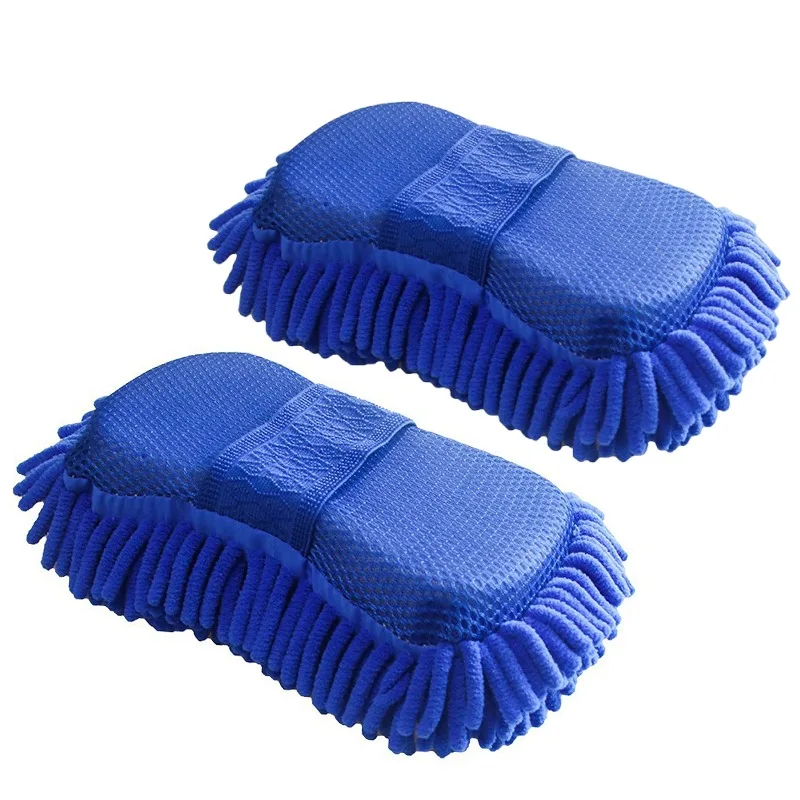 Esponja de limpeza azul para lavagem de carro, escova de lavagem, ferramenta de limpeza, polimento de microfibra, sem arranhões, lavagem de pisos de carros: BRANCO