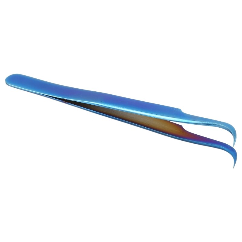 Vetus MCS-15 Bright Blue Curved Tweezers