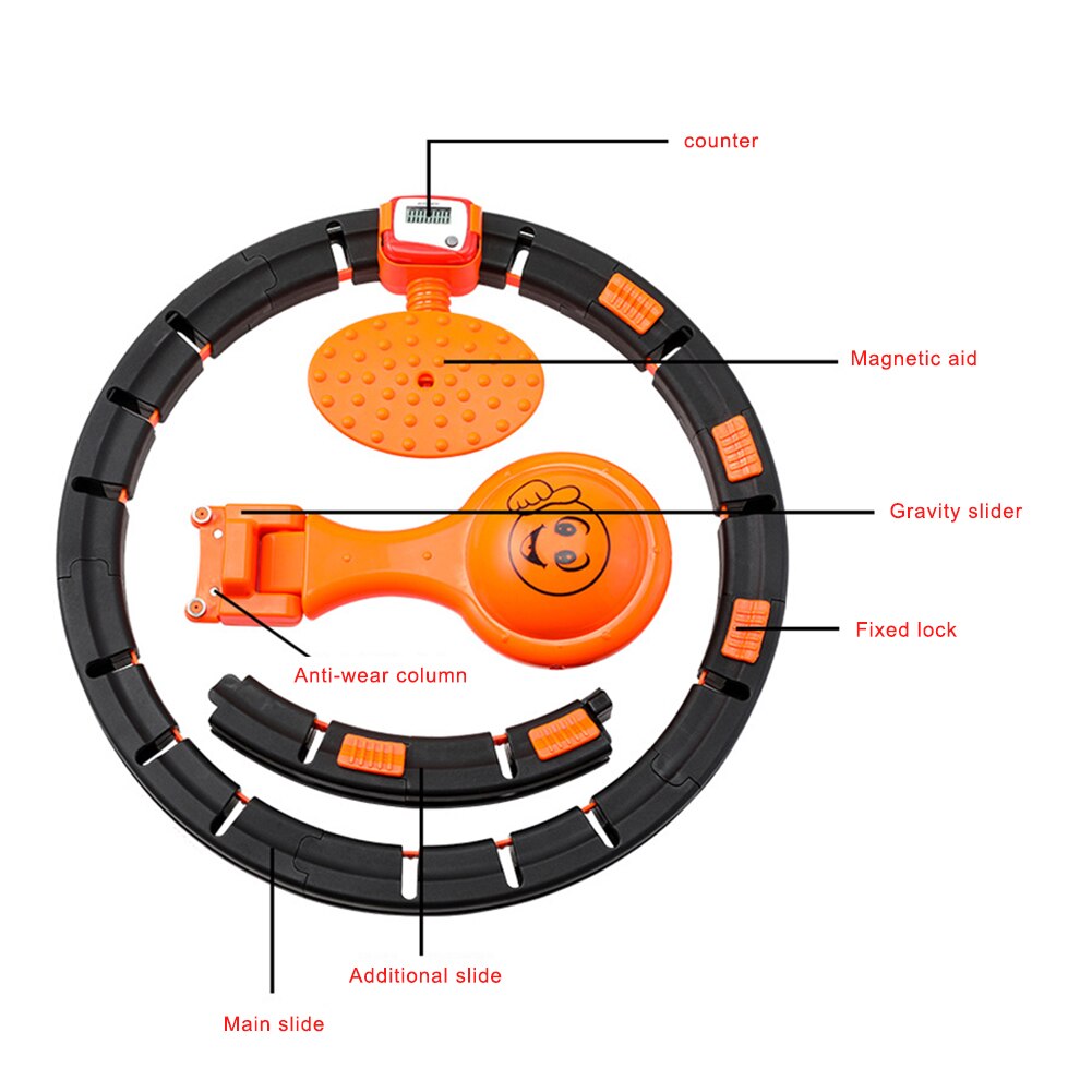 Draagbare Led Kleurrijke Sport Hoops Yoga Taille Uitoefenaar Afneembare Buik Buikspier Trainer Cirkel Gewichtsverlies Fitness