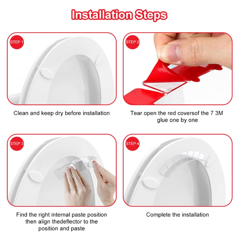 4 Pcs Toilet Spatter Guard, Urine Deflector For Toilet Seat, Pee Spatter Guard Toilet Training Urinary Spatter Guard