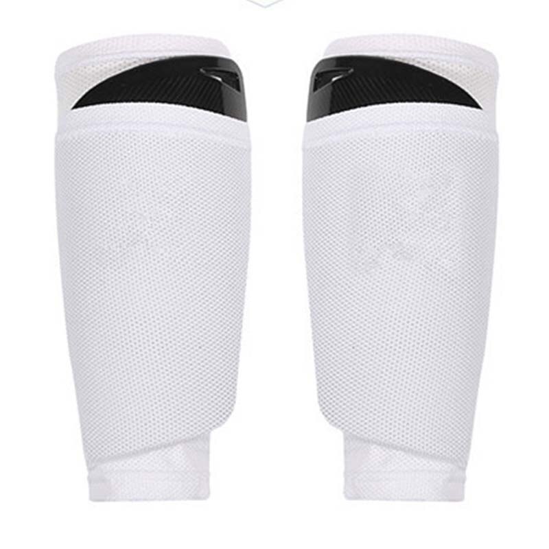 21CM sólido Leggings placa de seguridad transpirable pierna Pads tela Goalkeeper hombres espinillera entrenamiento espinillera de fútbol