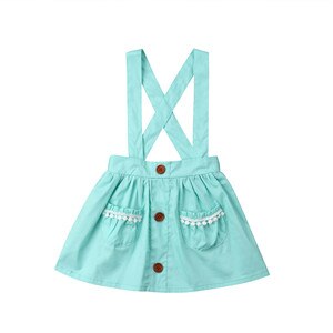 6 M-3 T Kids Baby Meisje Overalls Rok Princess Party Pageant Jarretel Rok Zonnejurk: Groen / 24M