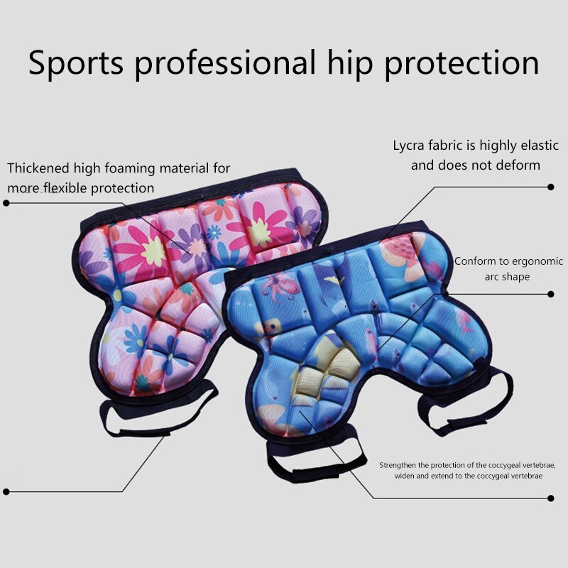Calções de proteção calças para skate de esqui crianças bunda hip snowboard patinação de rolo