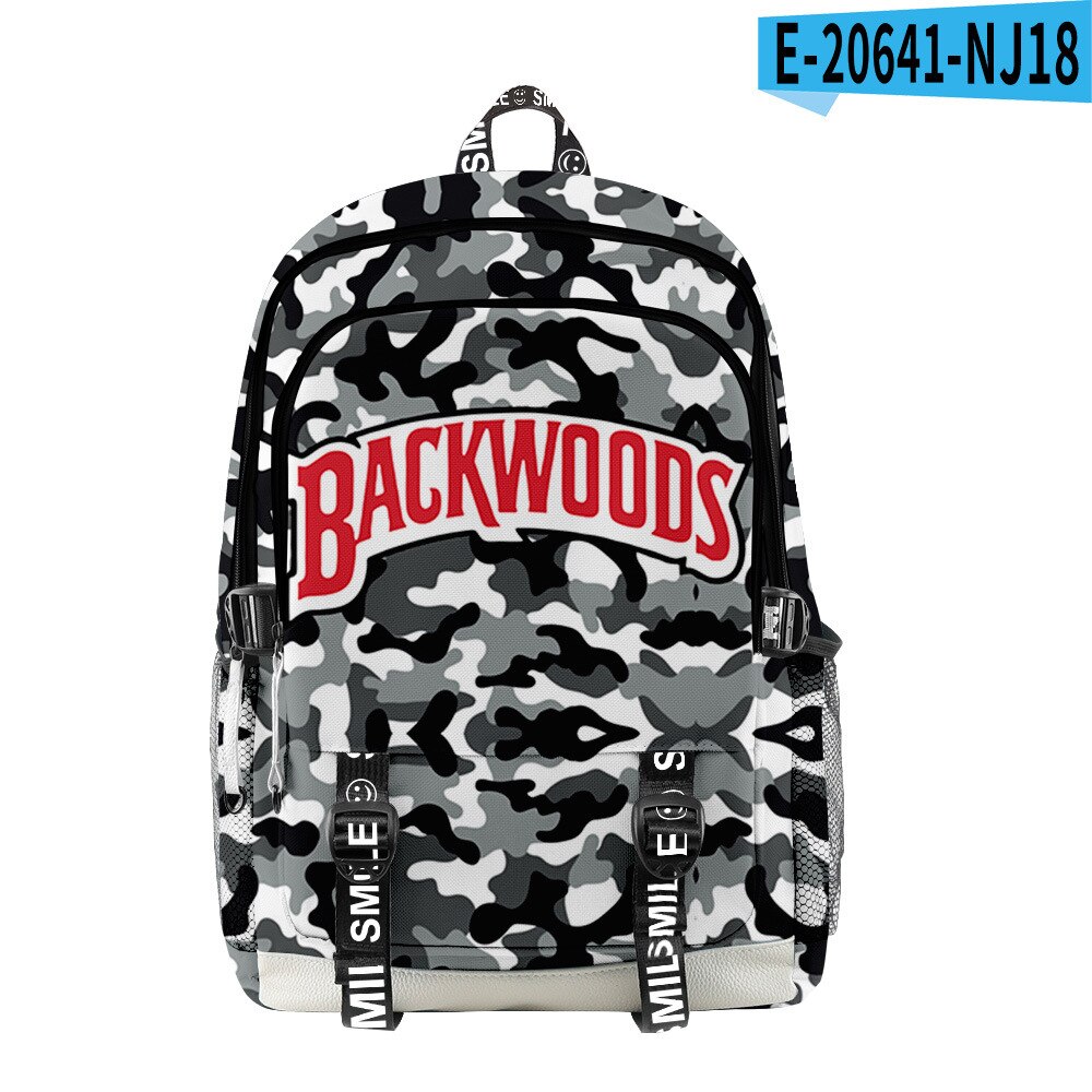 Backwoods 3d Printed Backpack School Student Casual Book Backpack Laptop Bag: O