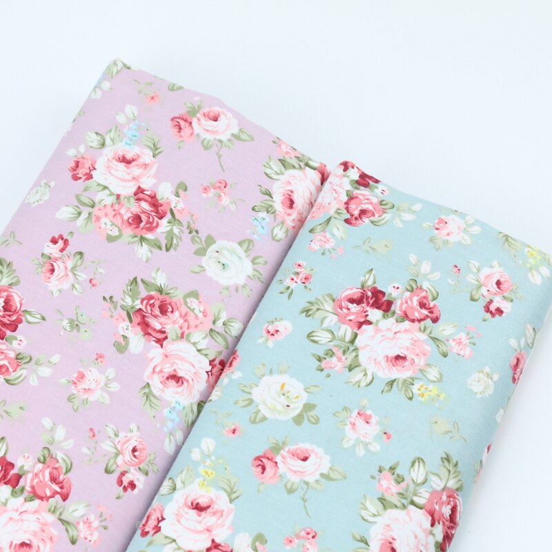 Bomuldsstof stoffet patchwork stoffer i metermål tøj patchwork tilbehør pastoral rose 50*160cm d20