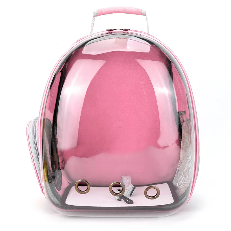 Bolsas de transporte transparentes para gatos, mochila espacial transpirable para mascotas, mochila portátil para cachorros y perros, bolsa de cápsula espacial para transporte de mascotas: Azul