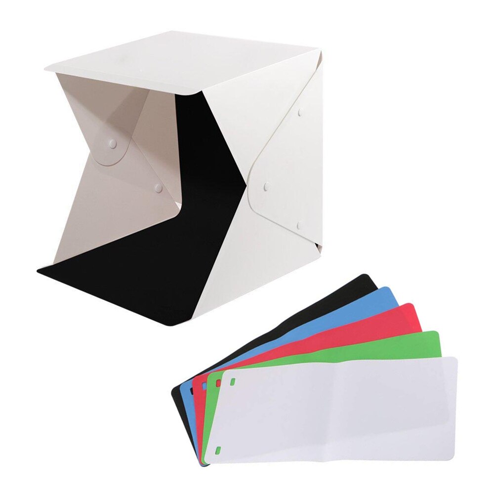 Small Folding Softbox Studio Portable Photography Desktop LED Light Photo Studio Box with Muti-Color Background
