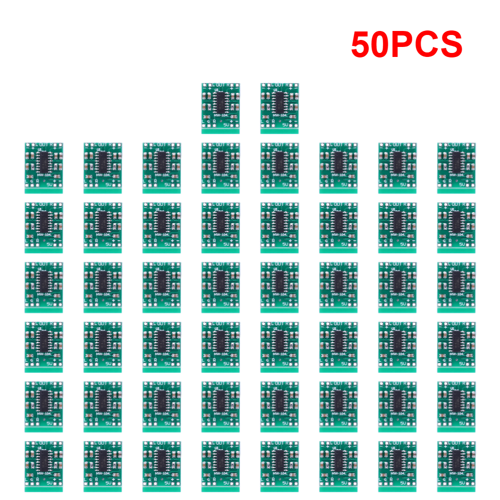 50-1PCS PAM8403 Audio Speaker Sound Amplifier Board Module DC2.5-5.5V 2*3W Mini Power Amplifier Board for Class D Stereo Audio: Beige