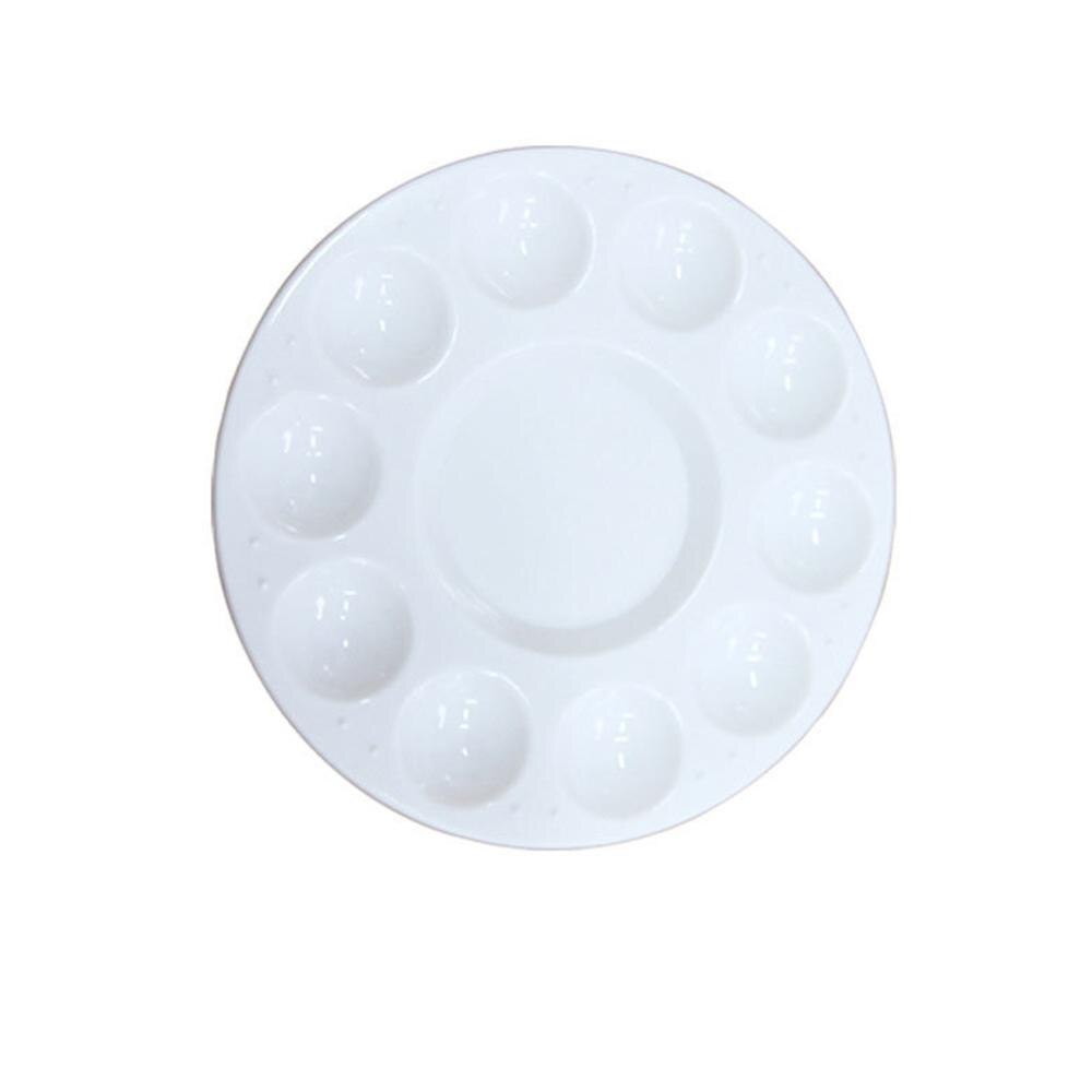 10-Hole Round Plastic Tray Palette Color Mixer Painting Supplies r60