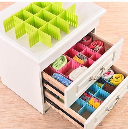 Divisor organizador da gaveta 32*7cm, 4 unidades,, armazenamento, roupa íntima, braçadeira, diy, rede, plástico, separador, caixa de jóias cl6215