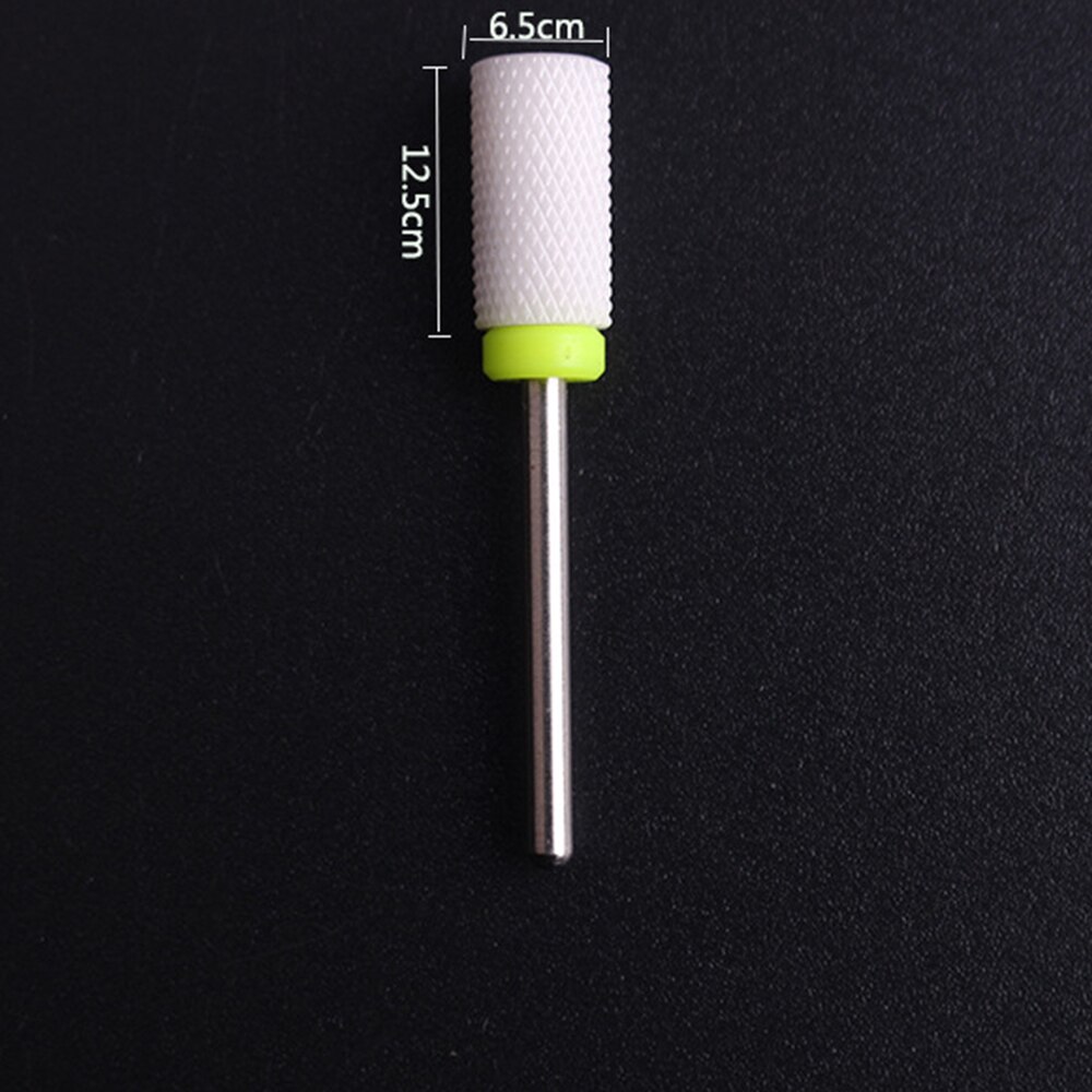 5 pièces tête de polissage des ongles cylindrique tête plate ongles meuleuse électrique accessoires spéciaux outil de tête de meulage Kit de forage en céramique