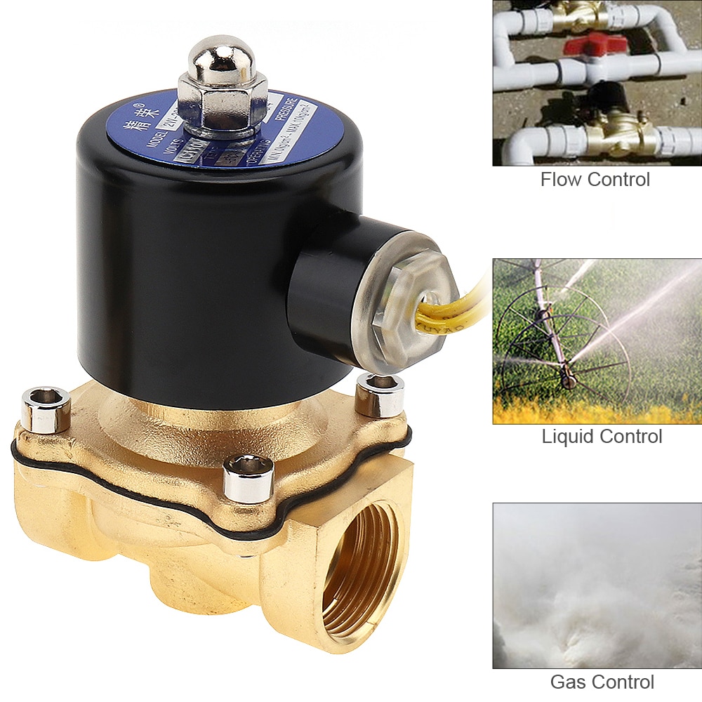 3/4" AC 110V / 220V Electric Solenoid Valve Pneumatic Valve Brass Body for Water / Oil /Gas