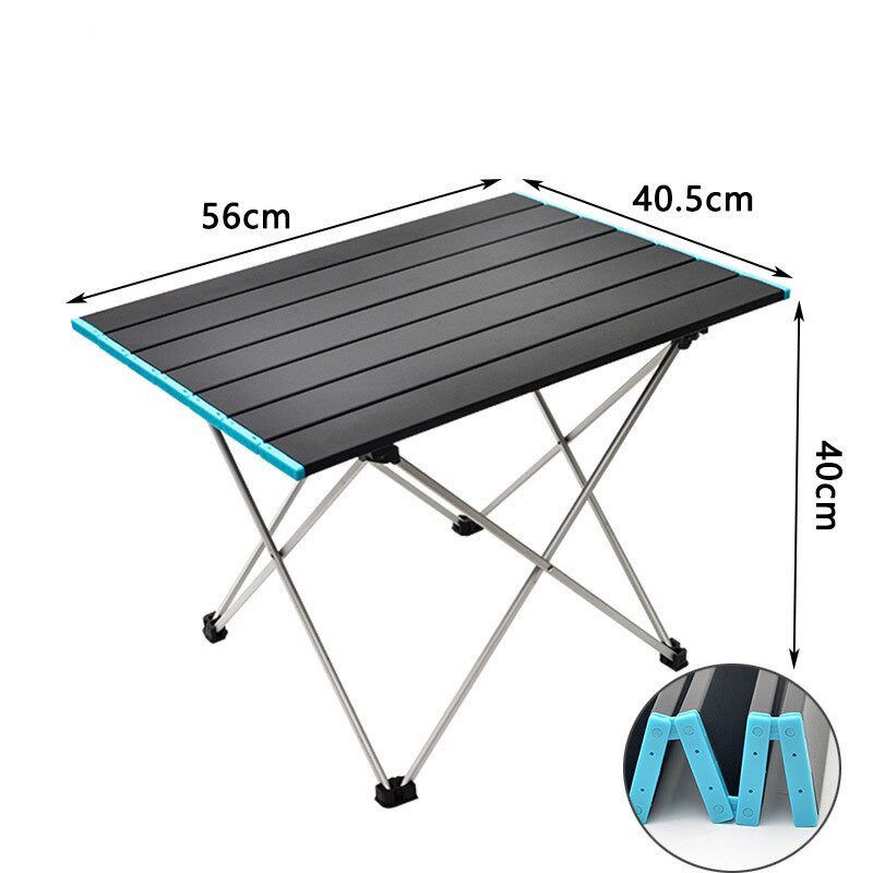 Camping Table Outdoor Portable Foldable Desk Furniture Ultralight Aluminium For Hiking Climbing Picnic Folding Tables: SIZE L