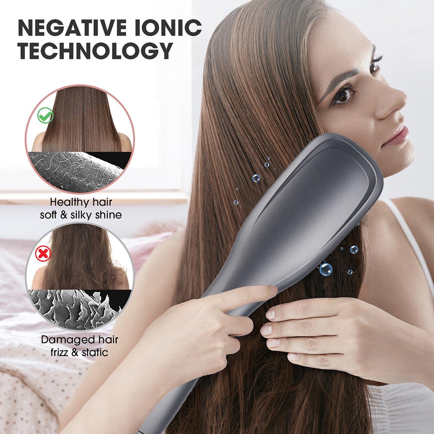 Air Brush Aiwer Dryer Anti-Scalding Comb Rotation ... – Vicedeal