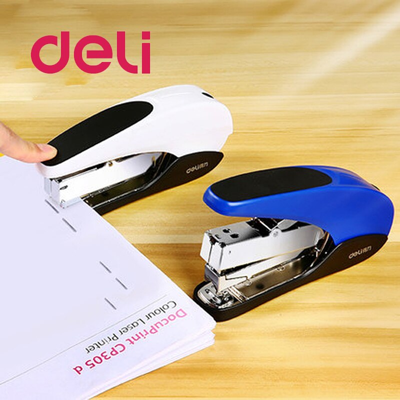 Deli Mini Stapler User Friendly Labor-saving Fashionable Center Joint Stapler 0371 Office School Stationary Binding Supplies
