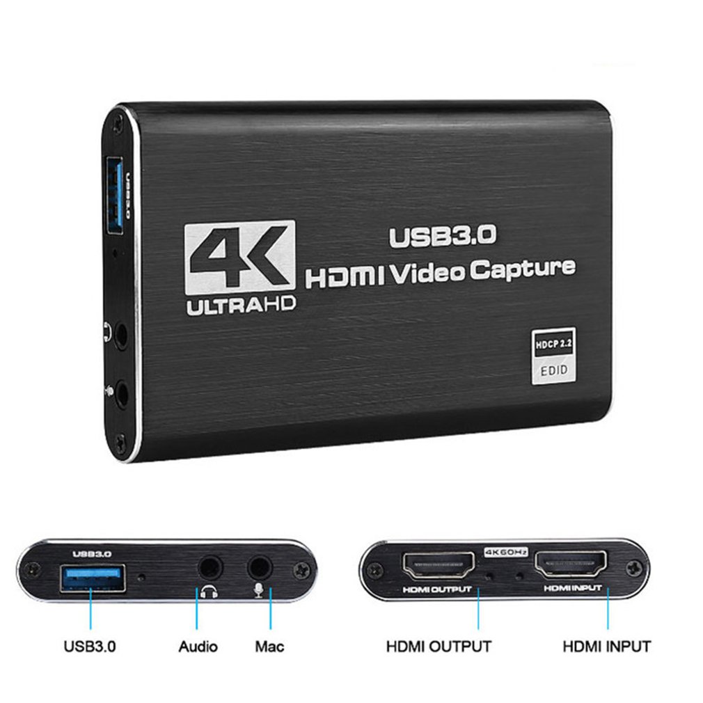 4K HDMI-compatible Game Video Capture Card USB3.0 1080P Grabber Dongle HDMI-compatible Capture Card For OBS Capturing Game Live