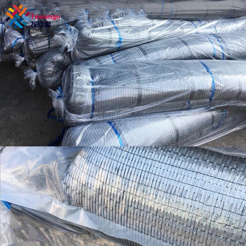 Tewango Silver color Shade Net 40%-50% UV Block Mesh Outdoor Greenhouse Insulation 2-needle Plain Weave Pest Control Mesh Net