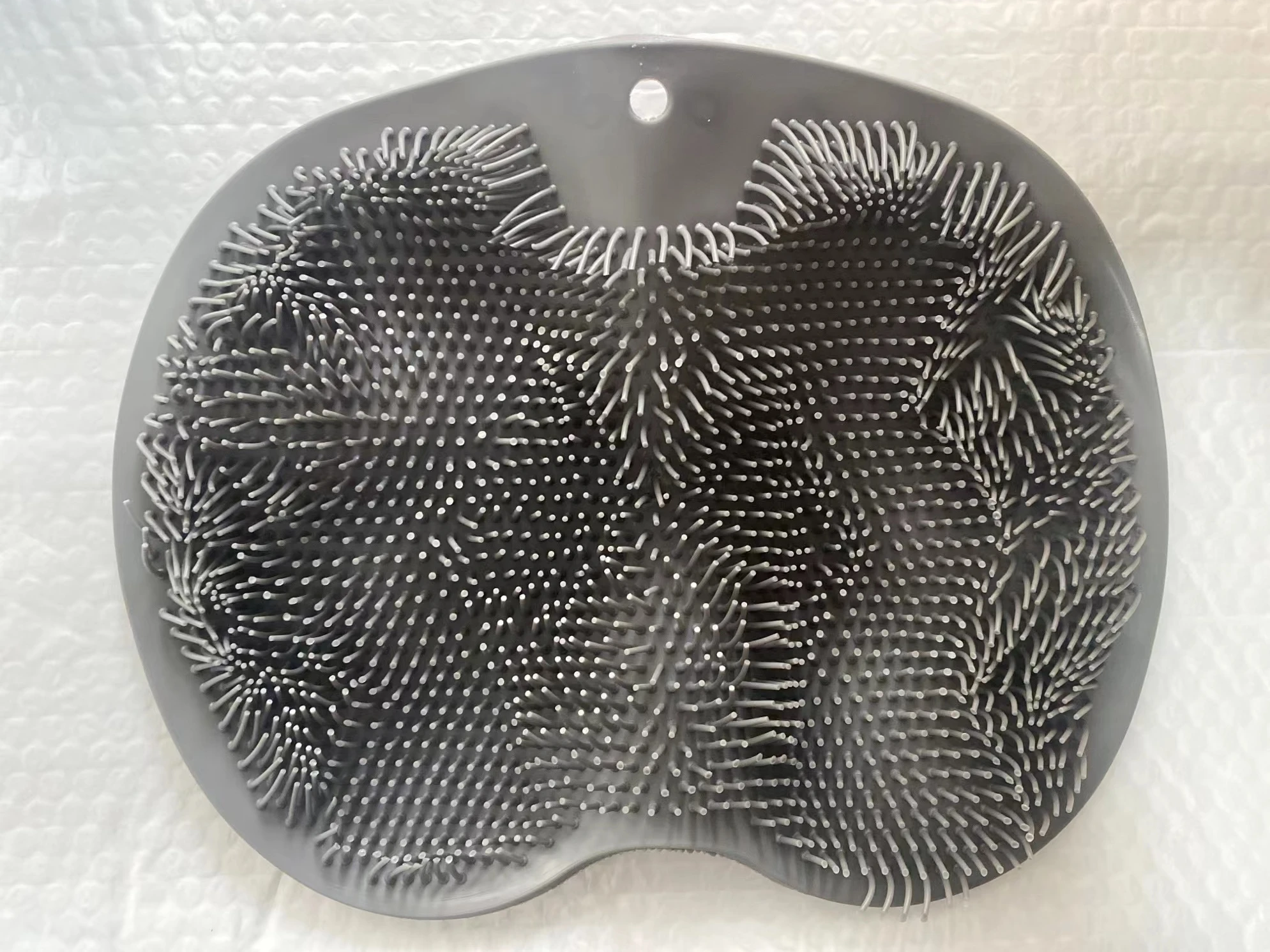 Wiederverwendbarer Rückenschrubber, Duschwand, Saugnapf, Bad, Rückenmassage, Haarbürste, Fußwäsche, Silikonmatte, rutschfest, saubere abgestorbene Haut, Badezimmer: Blau