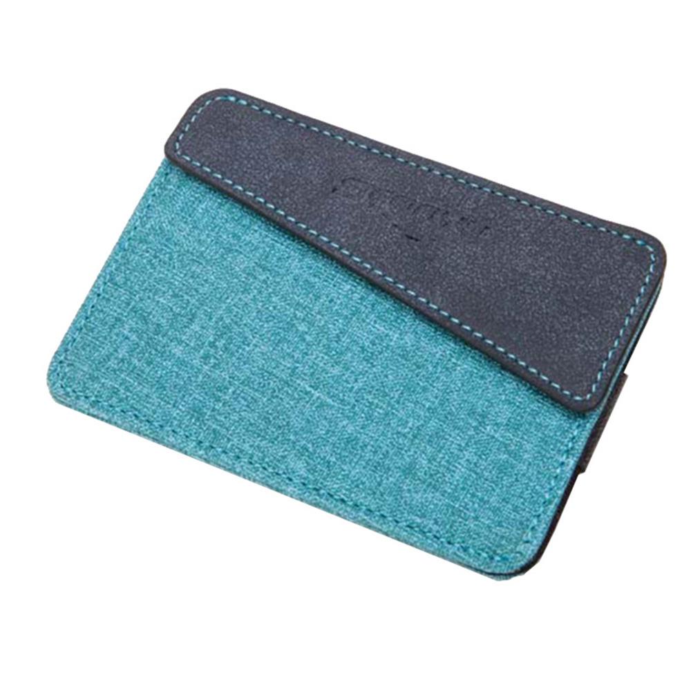 KUDIAN BEAR Minimalist Credit Card Holder Thin Wallet Purse Men Women Bus Card Case Organizer Coin Pocket Tarjetero BID144 PM49: Blue