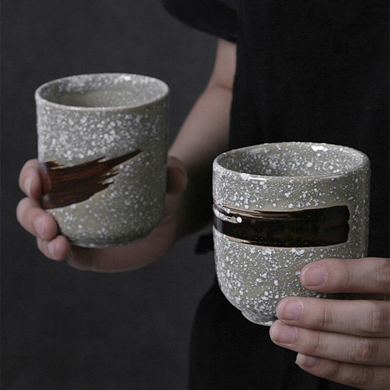 Taza de té de cerámica de estilo japonés master teacup taza de café de gres retro golondrina taza de té de cocina comercial tp1d
