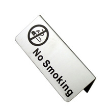 Hotel Thuis Tafel Teken Double Side Roestvrij Staal Geen Roken Decor Herbruikbare