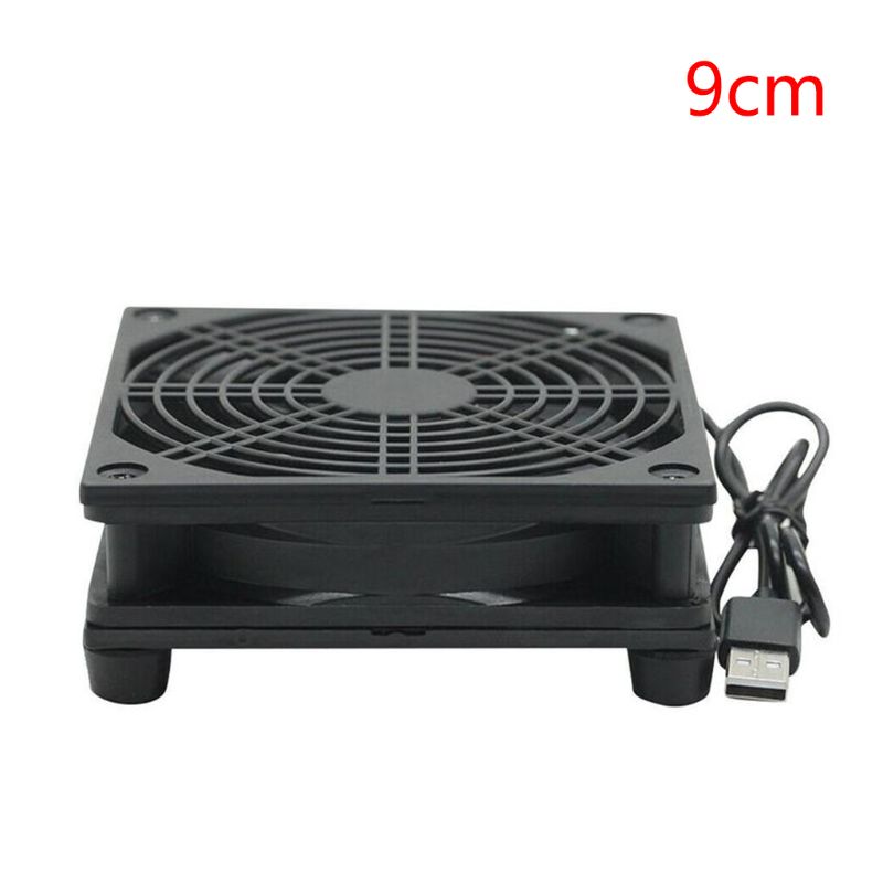 9 Cm/12 Cm Koelventilator Dc 5V Usb Voeding Stille Ventilator Voor Router Tv Set-top Box: 9