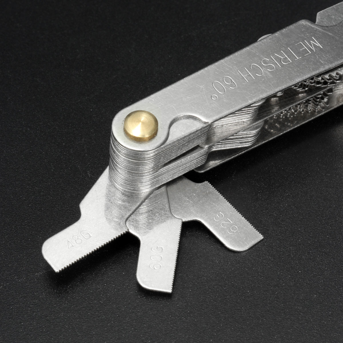 55/60 Degree Metric Inch Thread Plug Gauge 52 Blades Screw Pitch Thread Folding Measuring Gauge-Checker Woodworking Tools