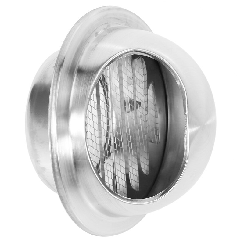 2X Stainless Steel Ventilation Wall Air Vent Exhaust Extractor Ducting 100mm