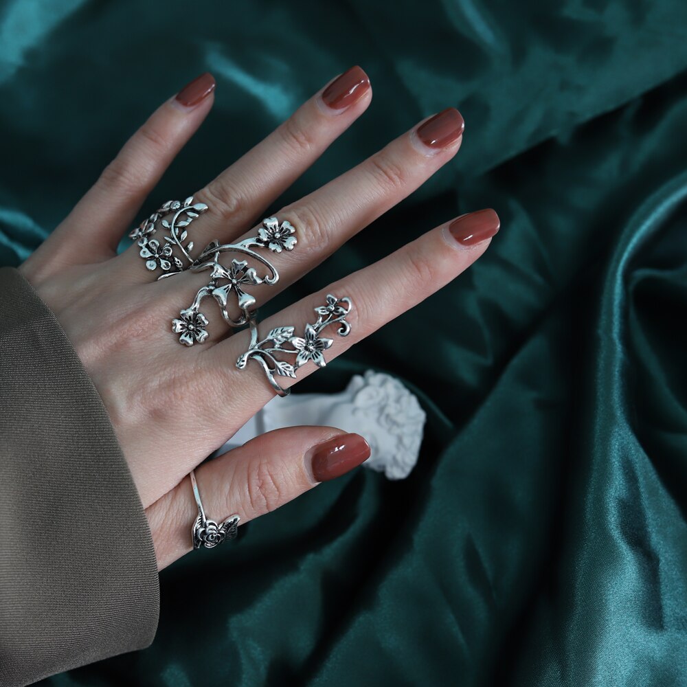 4 Stks/set Bohemian Vintage Crystal Ringen Lucky Midi Ringen Set Knuckle Rings Set Vrouwen: RB154