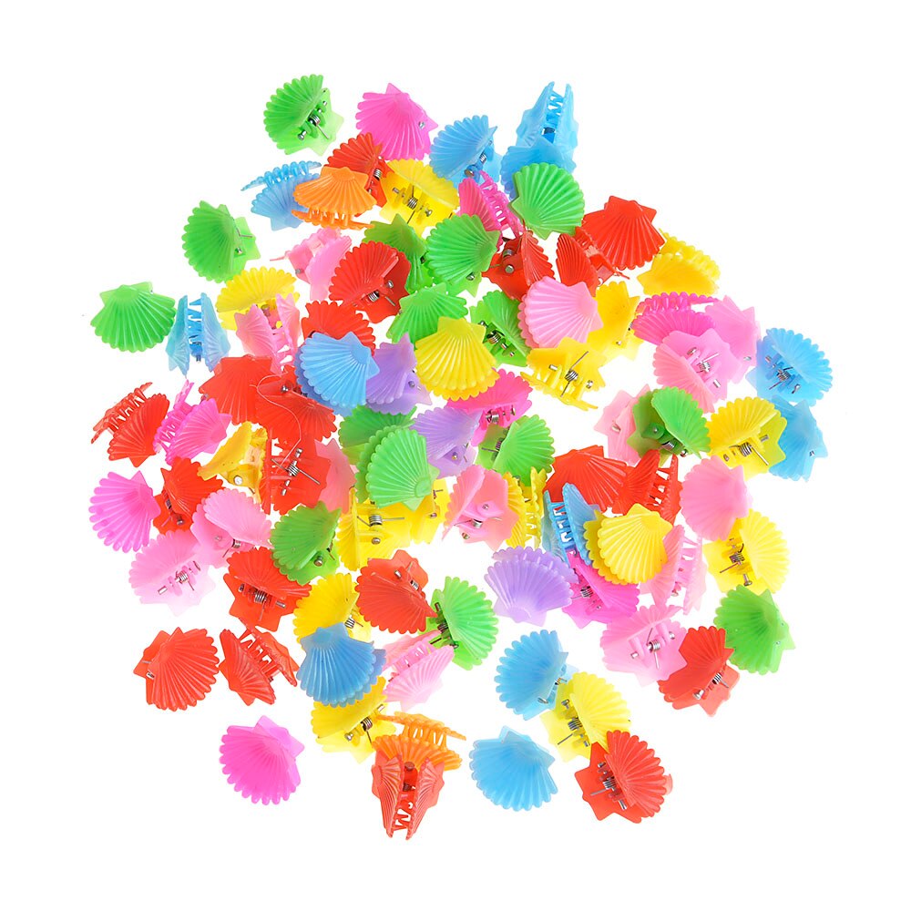 Hair Clips Mini Claw Clip Accessories For Girls 100Pcs Sunflower,Butterfly,Scallop,Square: SB