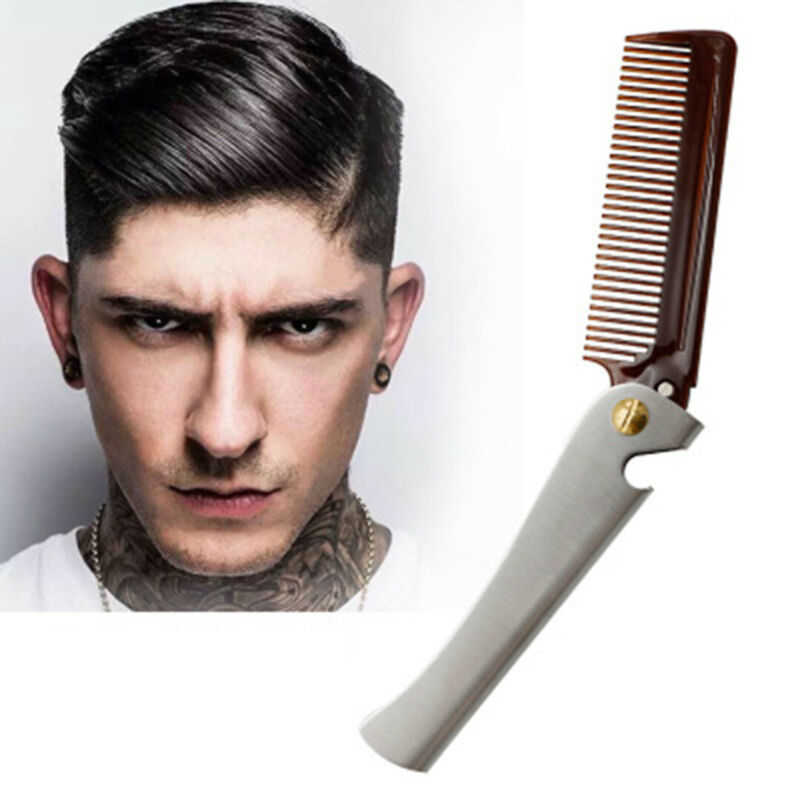 Bottle opener Folding Travel Teeth Comb Stainless Steel Round Beard