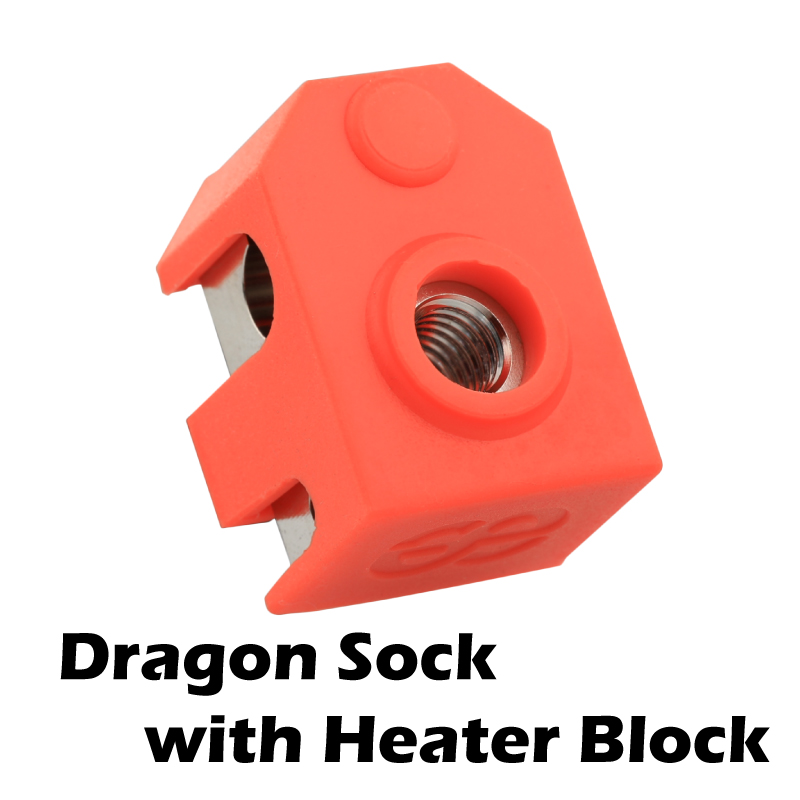 Calcetines suaves de silicona Phaetus Dragon para impresora 3D, protección de temperatura Hotend para Voron 0/1,8/2,4, bloque calentador Dragon