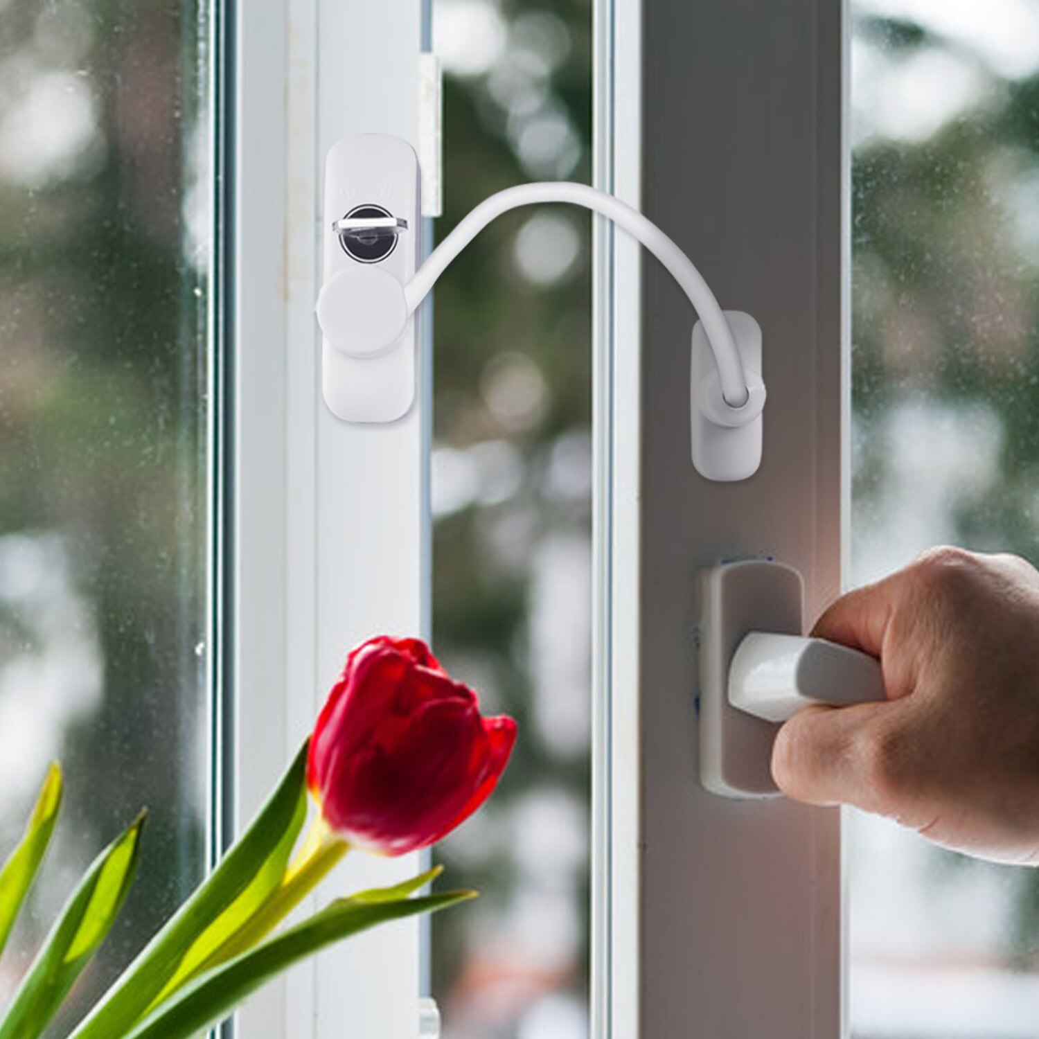 2 st barn fönsterdörrspärr säkerhetslås med kabel för hem kök vardagsrum sovrum dagis skola