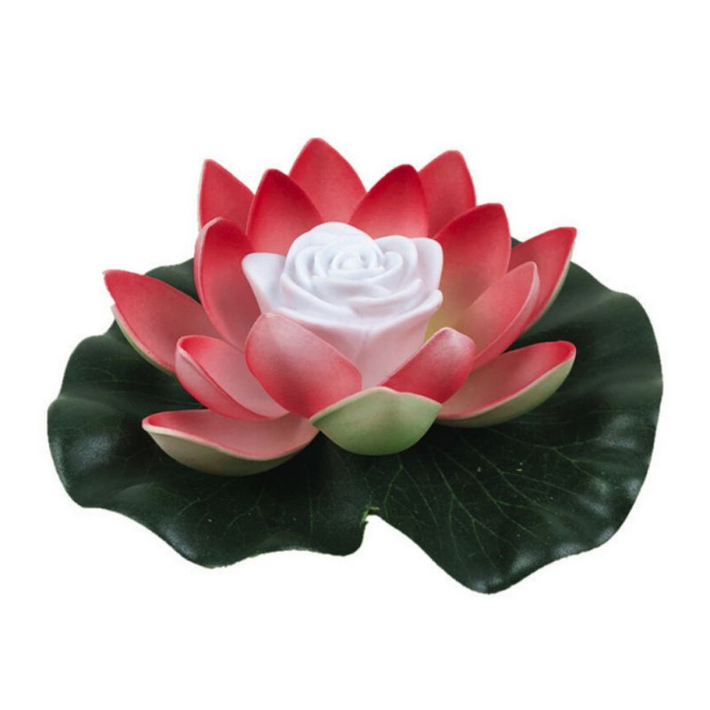 18cm Künstliche Lotus-förmigen Geändert Schwimm Blume LED Lampen Wasser Schwimmen Schwimmbad wünschen Licht Mit Einschließlich Batterie Blumen: R