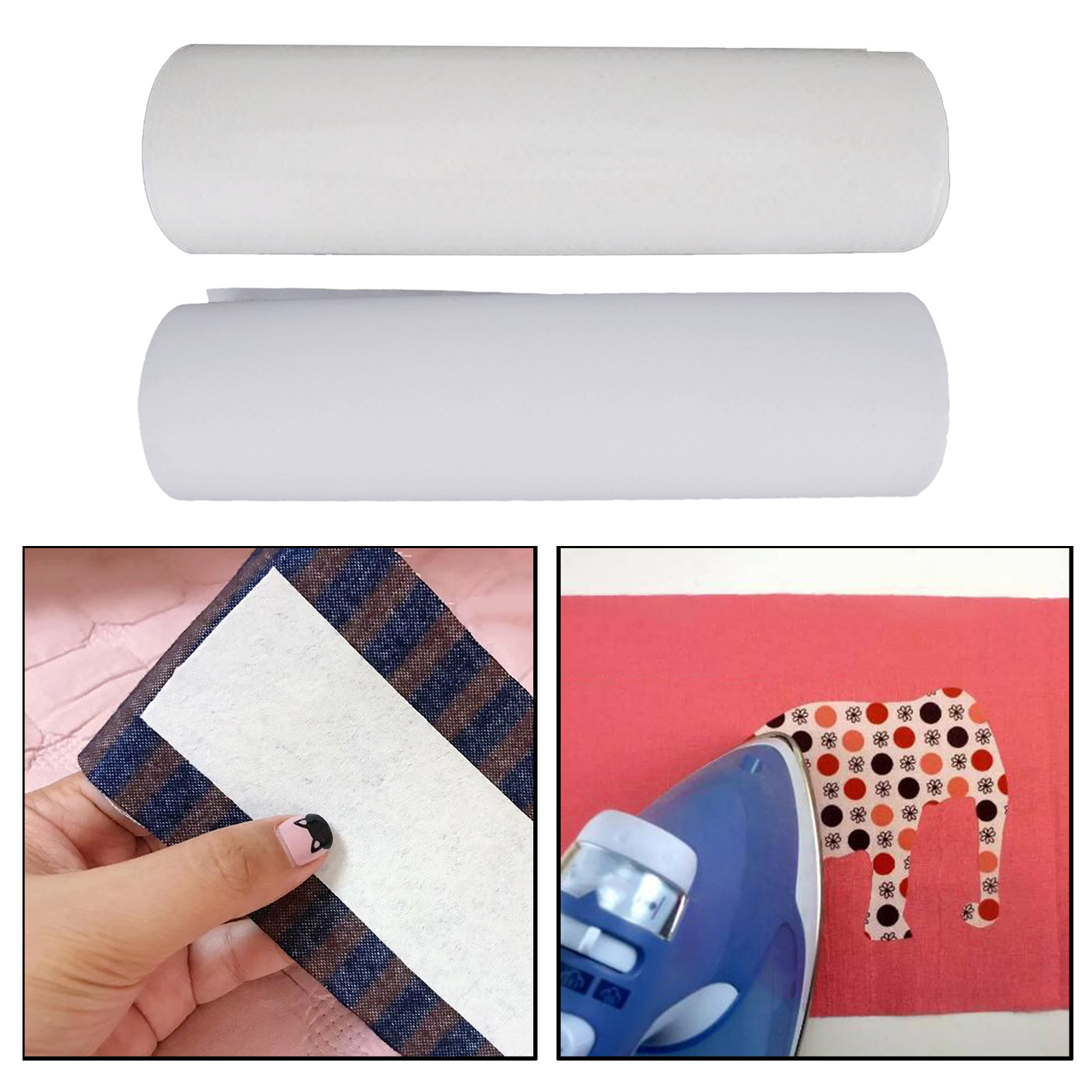 0.8Mm/1Mm Wit Duurzaam Ijzer Op Lijm Anti Scheur Voor Patches Applique Diy Scrapbooking Folie Lame Vilt karton Levert