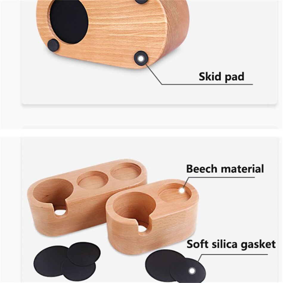 TTLIFE reutilizable, soporte de seguridad para café de madera de Barista, soporte para Espresso, accesorios para máquina Base, juegos de café