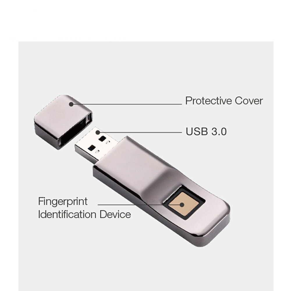 Usb 3.0 32gb u disklagerenhed sikkerhedsbeskyttelse usb flashdrev med fingeraftrykskrypteringsfunktion fingeraftrykslås