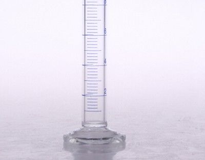 Cylindre de dosage de liquide en verre rotatif gradué avec bouchon en verre, 500ml