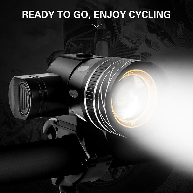 Z30 15000LM T6 Led Fiets Fiets Light Usb Oplaadbare Koplamp Zaklamp Waterdicht Zoomable Fietsen Lamp Voor Fiets