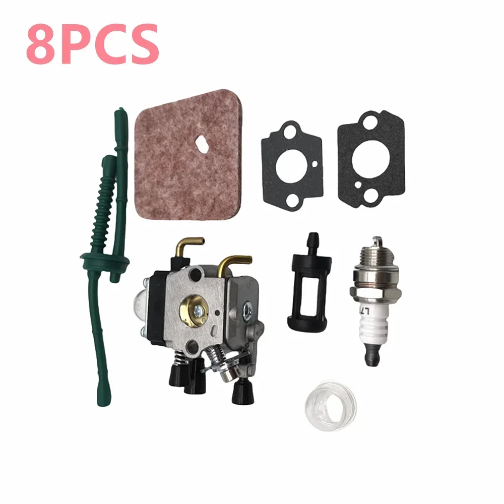 Carburetor for STIHL FS38 FS45 FS46 FS74 FS75 FS76 FS80 FS85 FS55 air filter fuel line L7T spark plug fuel filter: green