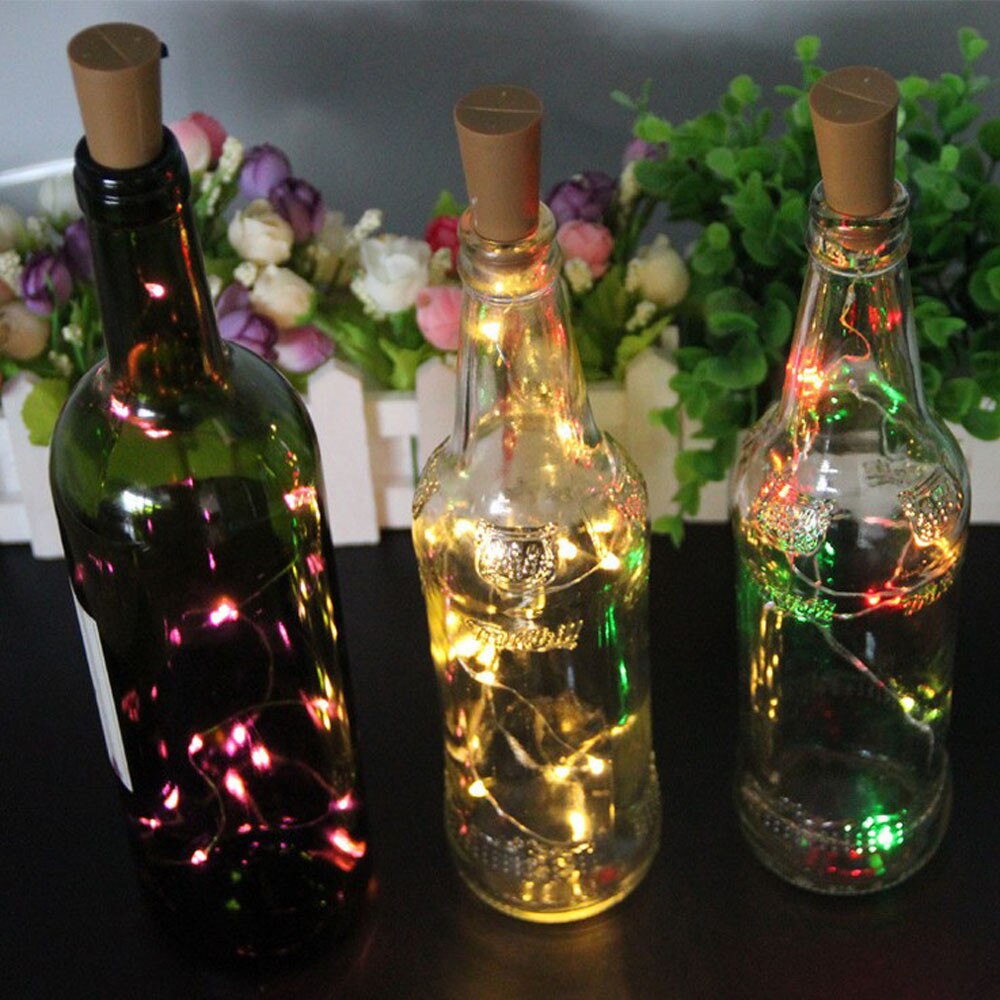 Wijn Fles Kurk Vormige String Licht 20 Led Night Fairy Light Lamp Xmas Voor Kerstmis, Feest, bruiloft Decoratie